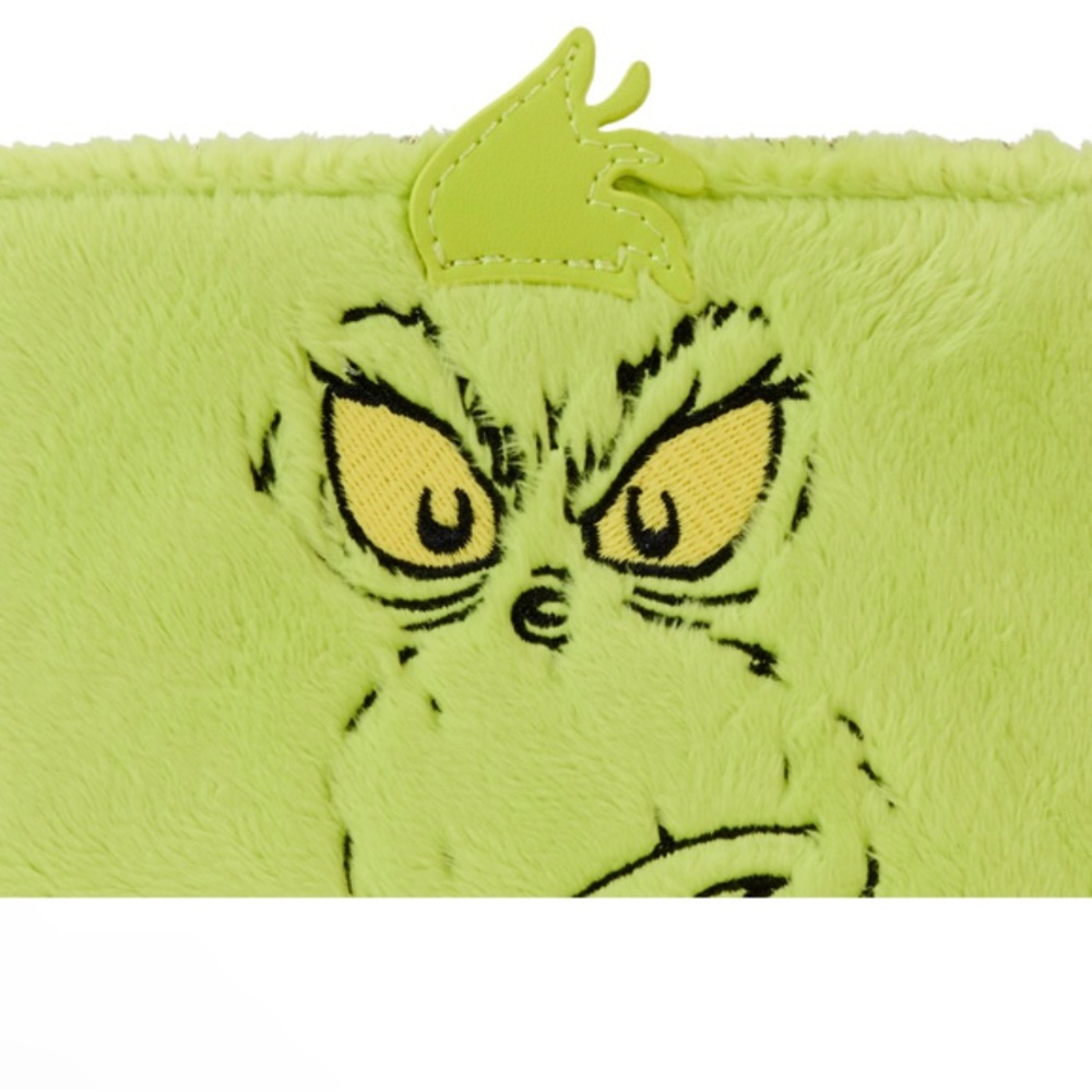 Loungefly Dr Seuss plush Grinch Glow cosplay zip around wallet